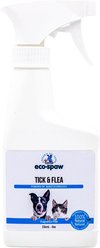 EcoSpaw Unscented Flea & Tick Dog & Cat Spray, 8-oz bottle