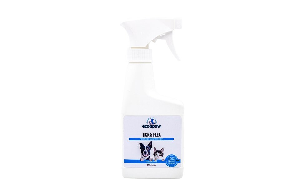 ECOSPAW Unscented Flea & Tick Dog & Cat Spray, 8oz bottle