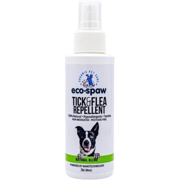 ECOSPAW Unscented Flea & Tick Dog & Cat Spray, 3oz bottle