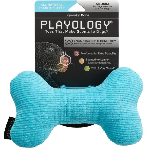 Playology Squeaky Shake Ball Dog Toy, Medium