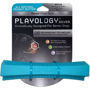 PLAYOLOGY Scented Dual Layer Ring Dog Toy, Medium, Peanut Butter
