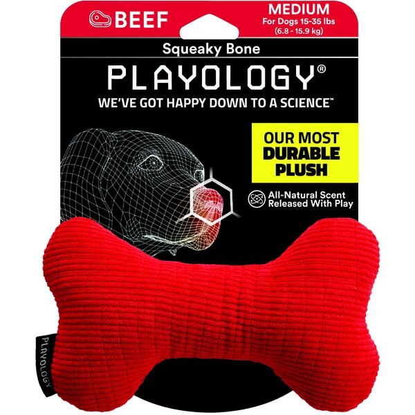Playology Puppy Sensory Snail Peanut Butter Dog Toy, X-Large