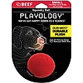 Playology All Natural Beef Scented Plush Squeaky Ball Dog Toy, Small