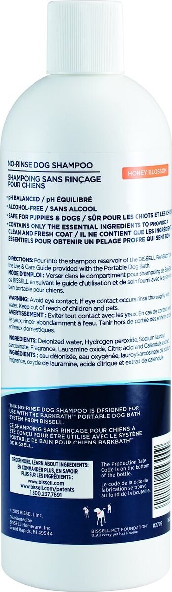 BARKBATH Honey Blossom No-Rinse Dog Shampoo, 20-oz bottle, 2 count