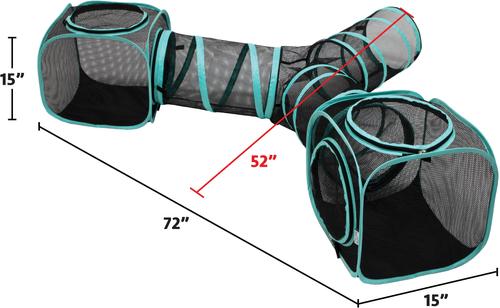 Show full view: Kitty City Outdoor Three Way Play Cat Tunnel slide 2 of 8