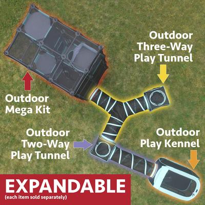 Show full view: Kitty City Outdoor Three Way Play Cat Tunnel slide 5 of 8