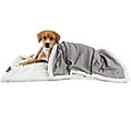 Best Friends by Sheri Ilan Microfiber Vegan Fur Cat & Dog Blanket, Gray