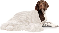 Best Friends by Sheri Calming Lux Fur Cat & Dog Blanket, Oyster