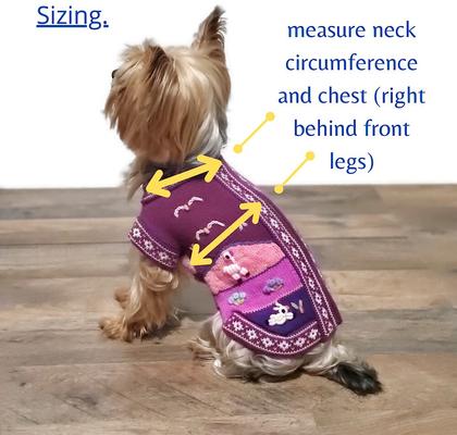 Show full view: Peruvian Accent Dog Sweater, Gray & Pink, 2 slide 8 of 9