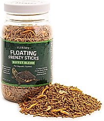 Fluker's Floating Frenzy Sticks Buffet Blend Aquatic Turtle Food, 6-oz bag