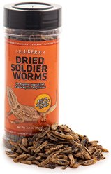 Fluker's Dried Soldierworms Reptile Food, 2.2-oz bag