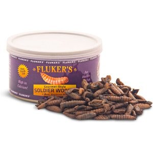 Fluker's Gourmet Canned Soldierworms Reptile Food, 1.2-oz bag