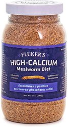Fluker's Hi Calcium Mealworm Diet Reptile Food, 6-oz bag slide 2 of 5