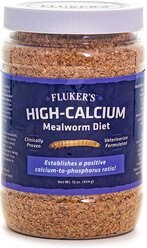 Fluker's Hi Calcium Mealworm Diet Reptile Food, 12-oz bag slide 2 of 5
