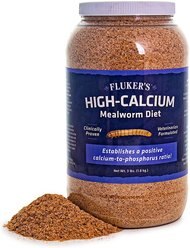 Fluker's Hi Calcium Mealworm Diet Reptile Food, 3-lb bag