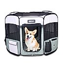 Jespet Soft-Sided Dog & Cat Playpen, Shale Green, 45-in