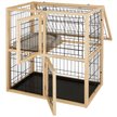 FRISCO Collapsible Wood & Wire Cat Cage Playpen - 2 Level - Chewy.com