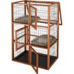 FRISCO Collapsible Wood & Wire Cat Cage Playpen - 3 Level, 3-Levels ...