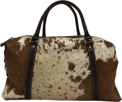 Huntley Equestrian Leather Travel Carry-on Shoulder Bag, Brown