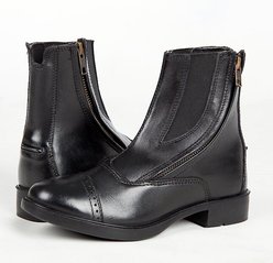 Huntley Equestrian Daisy Clipper Children's Side Zipper Leather Horse Riding Boots, Size 12