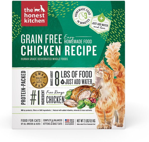 The Honest Kitchen Dehydrated Chicken Grain-Free Cat Food, 2-lb slide 1 of 7