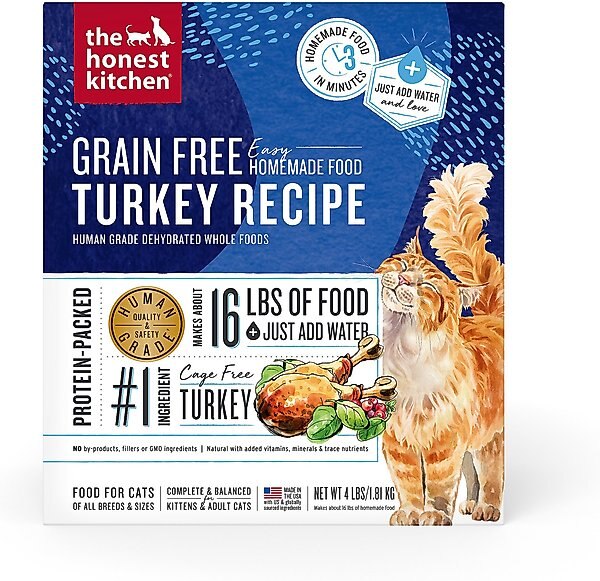 The Honest Kitchen Dehydrated Turkey Grain-Free Cat Food, 4-lb bag slide 1 of 7