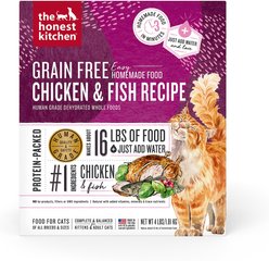 The Honest Kitchen Dehydrated Chicken & Fish Grain-Free Cat Food, 4-lb box