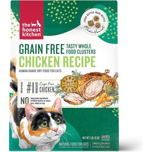 The Honest Kitchen Whole Food Clusters Grain-Free Chicken Dry Cat Food, 1-lb
