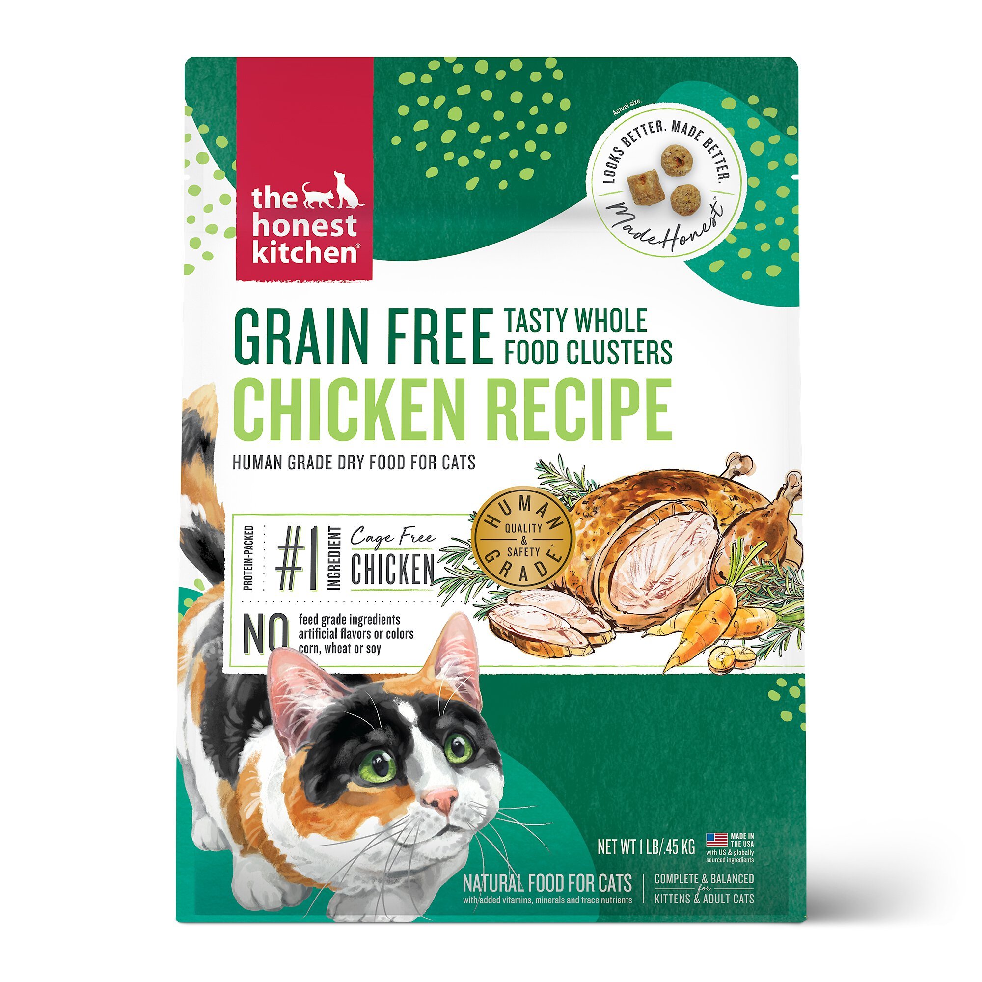 THE HONEST KITCHEN Whole Food Clusters Grain Free Chicken Dry Cat