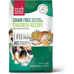 The Honest Kitchen Whole Food Clusters Grain-Free Chicken Dry Cat Food, 10-lb