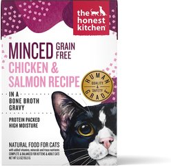 The Honest Kitchen Grain-Free Minced Chicken & Salmon in Bone Broth Gravy Wet Cat Food, 5.5-oz, case of 12