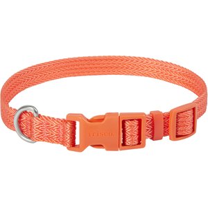 Frisco Jacquard Webbing Dog Collar, Orange, X-Small - Neck: 8 -12-in, Width: 5/8-in