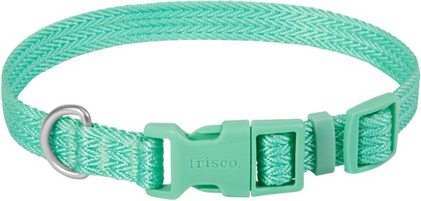 Frisco Jacquard Webbing Dog Collar, Green, X-Small - Neck: 8 -12-in, Width: 5/8-in slide 1 of 5