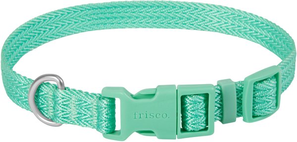 Frisco Jacquard Webbing Dog Collar, Green, Small - Neck: 10 -14-in, Width: 5/8-in slide 1 of 5
