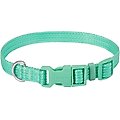 Frisco Jacquard Webbing Dog Collar, Green, Small - Neck: 10 -14-in, Width: 5/8-in