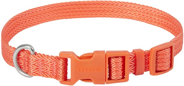 Frisco Jacquard Webbing Dog Collar, Orange, MD - Neck: 14 – 20-in, Width: 3/4-in slide 1 of 5