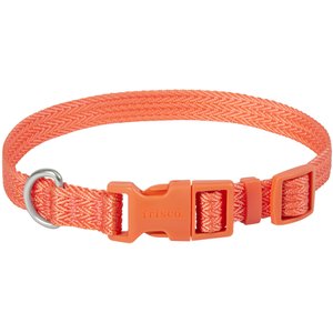 Frisco Jacquard Webbing Dog Collar, Orange, Medium - Neck: 14 -20-in, Width: 3/4-in