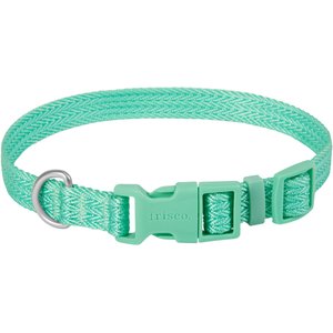 Frisco Jacquard Webbing Dog Collar, Green, Large - Neck: 18 -26-in, Width: 1-in