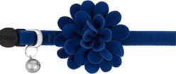 Frisco Velvet Cat Collar, Blue, 8 to 12-in neck, 3/8-in wide slide 2 of 3