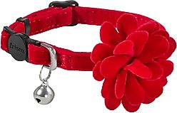 Frisco Velvet Cat Collar, Red, 8 to 12-in neck, 3/8-in wide