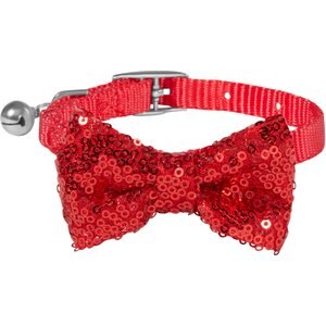 Frisco Black Glitter Cat collar with Pumpkin Bow