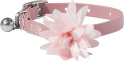 Frisco Faux Leather Cat Collar, Pink, 8 to 12-in neck, 3/8-in wide