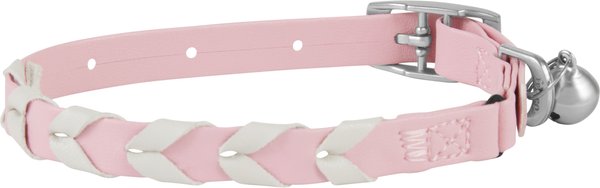 Frisco Faux Leather Cat Collar, Pink, 8 to 12-in neck, 3/8-in wide slide 1 of 5