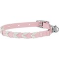 Frisco Faux Leather Cat Collar, Pink, 8 to 12-in neck, 3/8-in wide