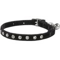 Frisco Punk Velvet Cat Collar, Black, 8 to 12-in neck, 3/8-in wide