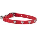 Frisco Heart Design Cat Collar, Red, 8 to 12-in neck, 3/8-in wide