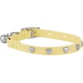 Frisco Heart Design Cat Collar, Yellow, 8 to 12-in neck, 3/8-in wide
