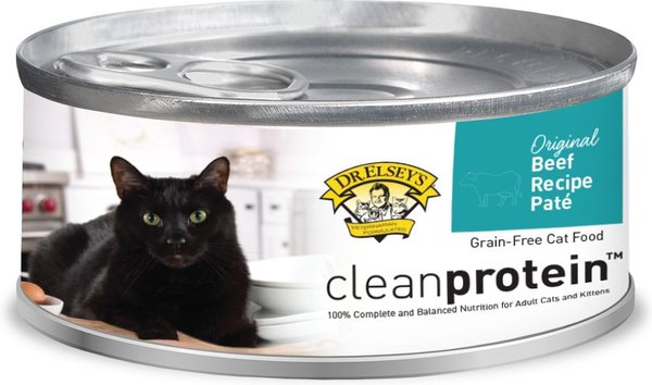 Dr. Elsey's cleanprotein Beef Pate Grain-Free Canned Cat Food, 5.3-oz, case of 24 slide 1 of 6