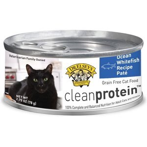 Dr. Elsey's cleanprotein Whitefish Pate Grain-Free Canned Cat Food, 5.3-oz, case of 24