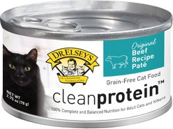 Dr. Elsey's cleanprotein Beef Pate Grain-Free Canned Cat Food, 2.75-oz, case of 24